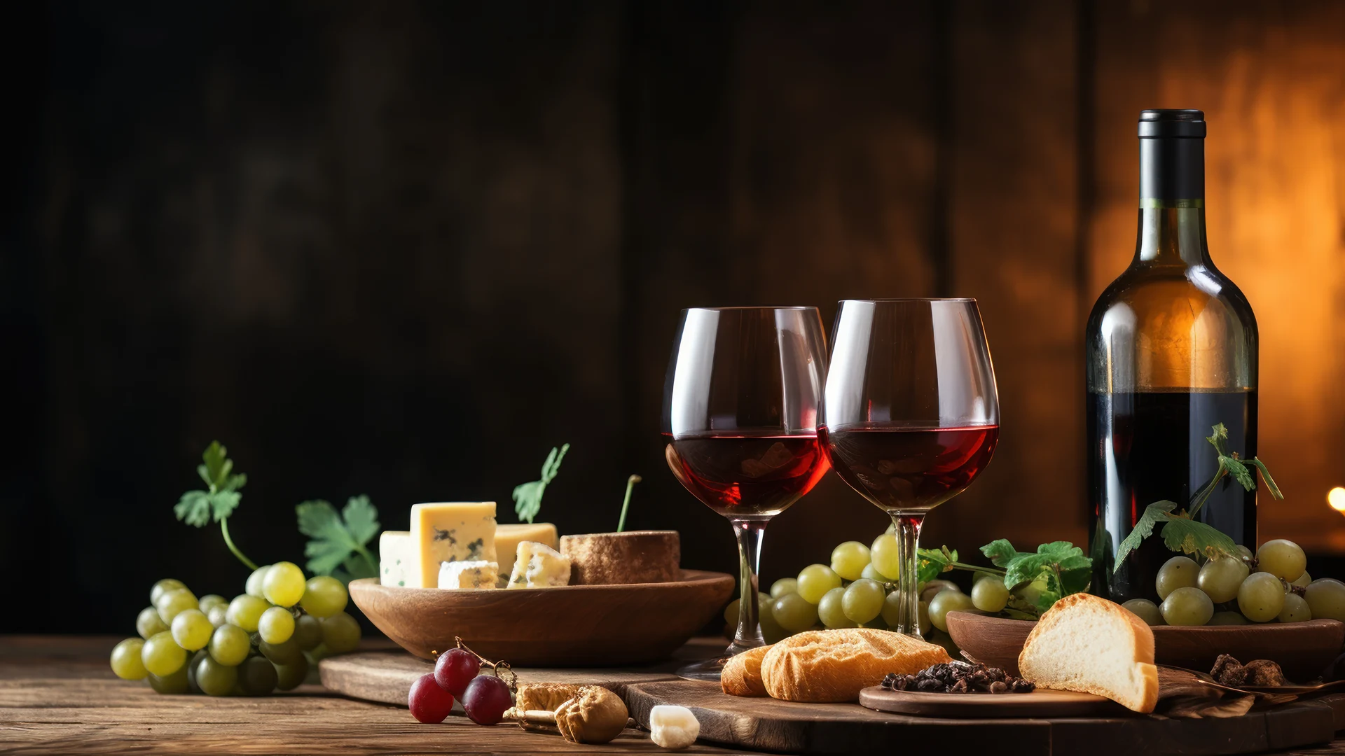 Beverages and wine background